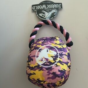 Jurassic World Purple Camo Dog Pull Toy - NEW WITH TAGS